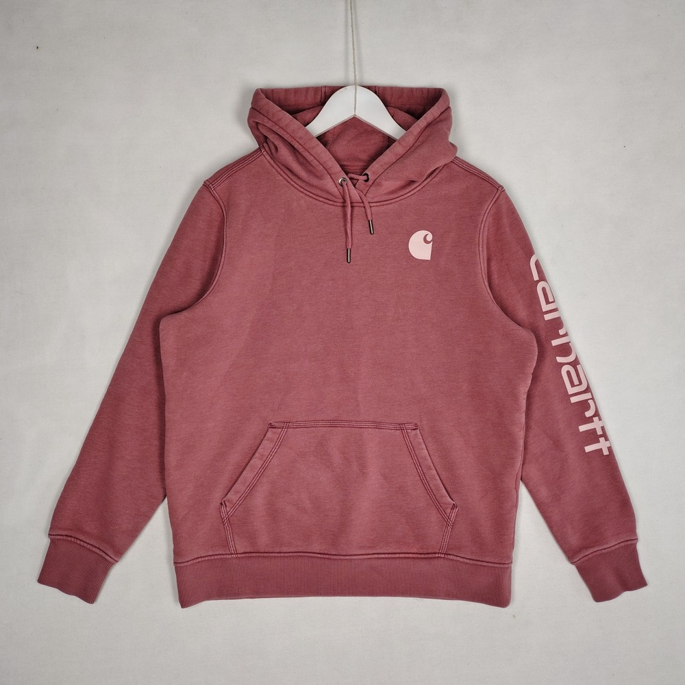 Carhartt Relaxed Fit Graphic Sleeve Hoodie Rose Red L(12/14) 102791 P07